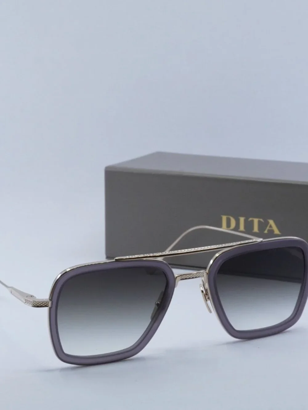 Dita FLIGHT-006-7806-H Aviator Sunglasses - Grey/Gold / Grey Gradient